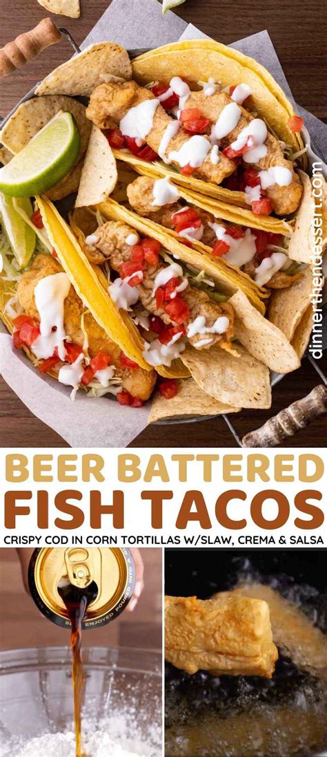 Beer Battered Fish Tacos Recipe Video Dinner Then Dessert