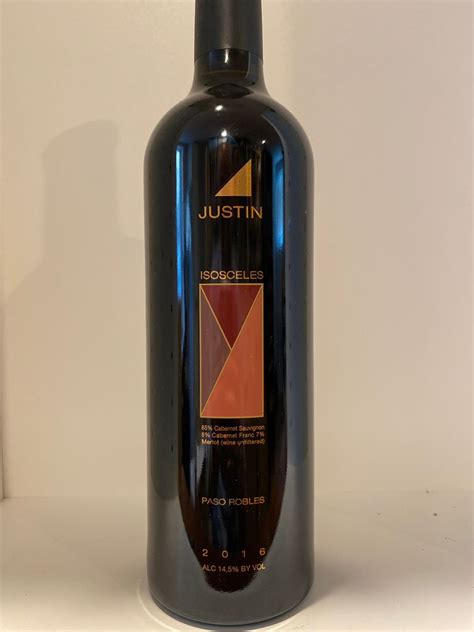 2016 Justin Vineyards And Winery Isosceles Usa California Central