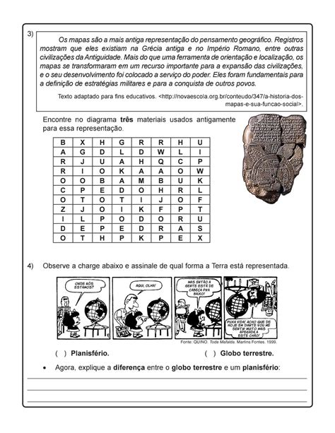 Geografia Mapa E Ponto De Refer Ncia Atividade De Geografia Para