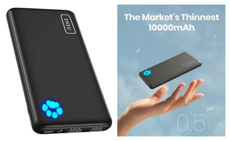 Iniu Portable Power Bank Slimmest Mah Portable Charger With