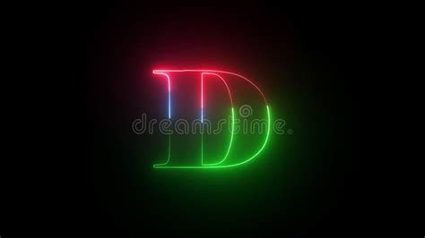 Neon Letter D with Alpha Channel, Neon Alphabet and Letters Stock ...