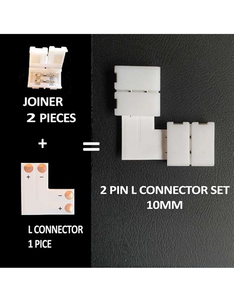 Solderless L Shape Led Connector Set