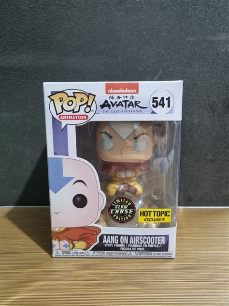 Funko Pop Anime Avatar Aang On Air Scooter Hot Topic Exclusive Glow