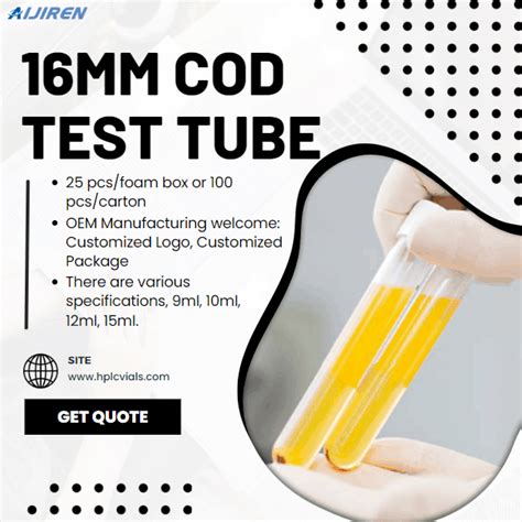 16mm High Borosilicate Glass Cod Digestion Test Tube For Laboratory