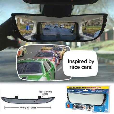 Wide Angle Anti Glare Rearview Mirror Adjustable Car High Definition