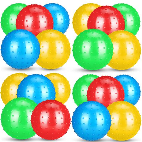Jerify 20 Pack 85 Inch Knobby Balls Inflatable Sensory