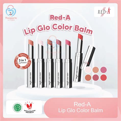 Jual Red A Lip Glo Color Balm In Lip Glow Lip Stick Original