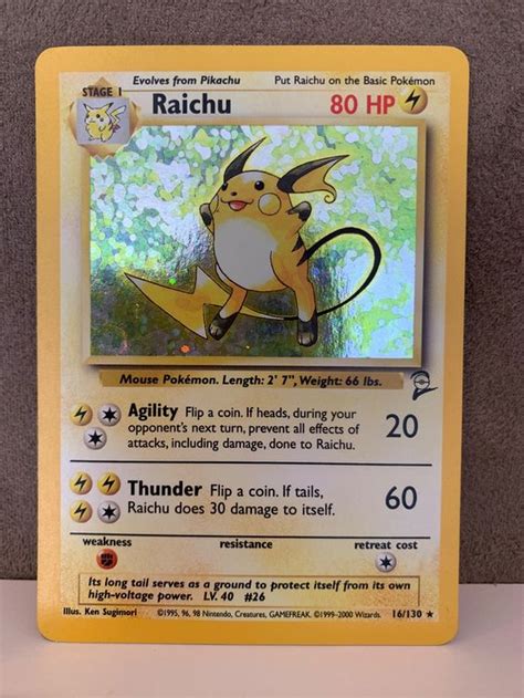 Raichu Holo ENG Base Set 2 Pokemon 16 130 Kaufen Auf Ricardo