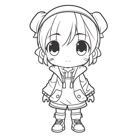 Cute Chibi Anime Girl Coloring Pages