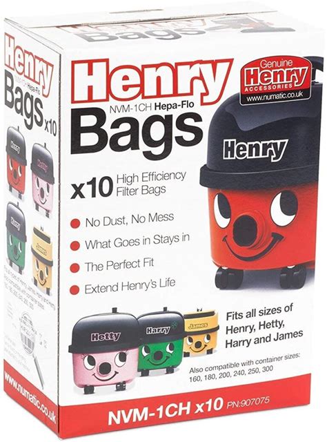 Henry Vacuum Bags Pack Of 10 Cleaning Bits