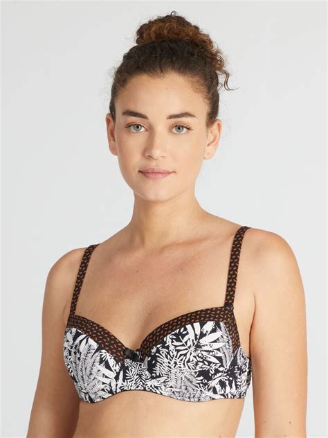 Soutien Gorge Padd Avec Imprim Envie De Lingerie Noir Blanc