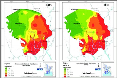 Simulated Groundwater Salinity In The Shallow Aquifer Download