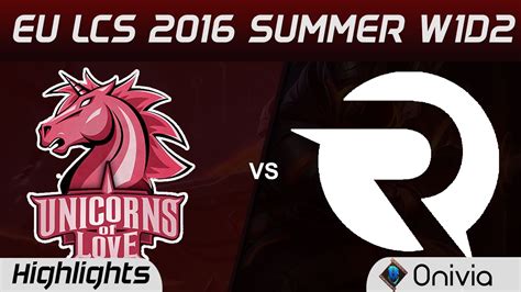 Uol Vs Og Highlights Game Eu Lcs Summer W D Unicorns Of Love Vs