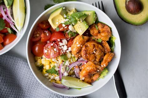 Buffalo Shrimp Taco Bowls Stephanie Kay Nutrition