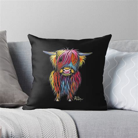 Scottish Hairy Highland Cow BRAVEHEART By Shirley MacArthur Throw