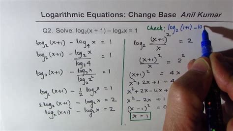 Solving Logarithmic Equations Examples