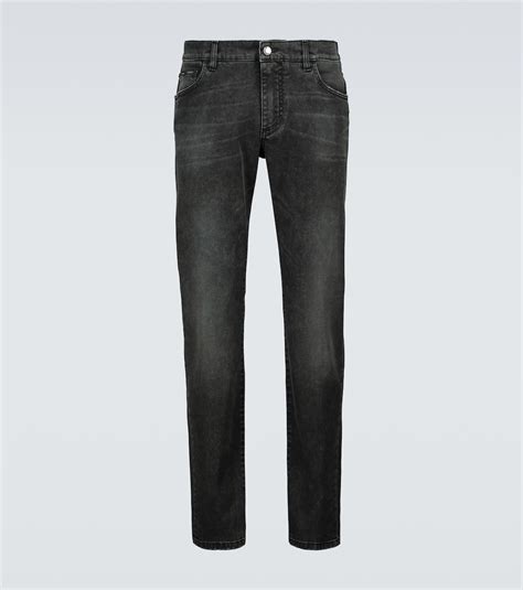 Slim Fit Jeans In Black Dolce Gabbana Mytheresa