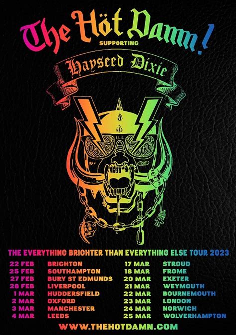 The Hot Damn Announce Feb March Tour With Hayseed Dixie ROCKPOSER DOT