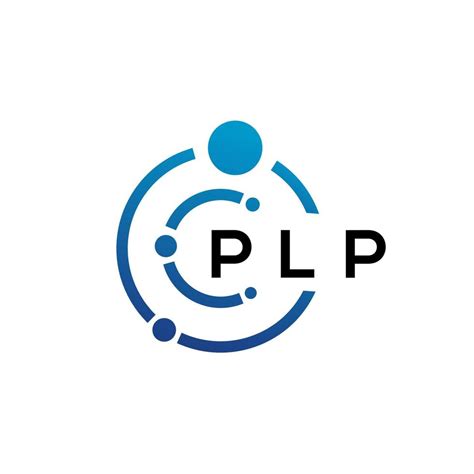 Plp Letter Technology Logo Design On White Background Plp Creative