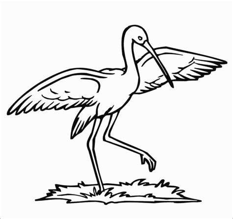 Stork On Nest Coloring Page - ColoringBay