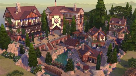 I Built A Tudor Village On The X Windenburg Lot Sims House