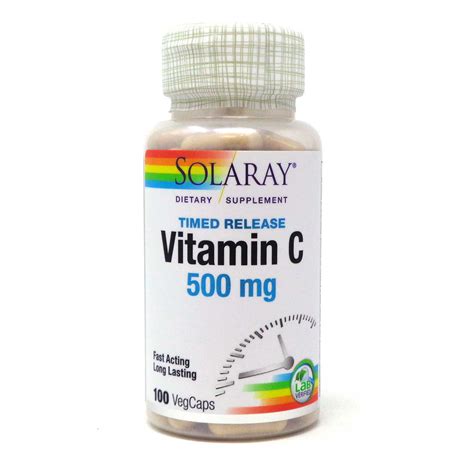 Vitamin C Two Stage Timed Release Mg By Solaray Capsules