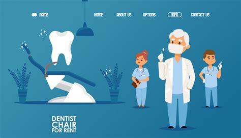 Premium Vector Dental Clinic Website Dentist Chair For Rent