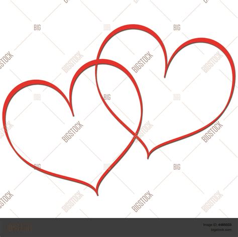 2 Linked Hearts Image And Photo Bigstock