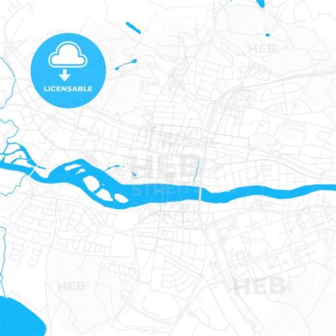 Skellefteå Sweden Pdf Vector Map With Water In Focus Hebstreits