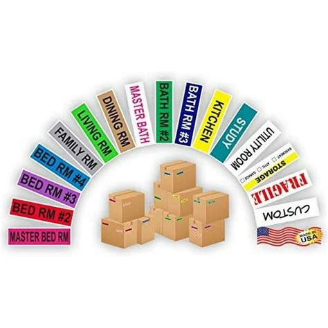 Kenco Color Coded Moving Labels - Full Box Pack - Includes Fragile ...