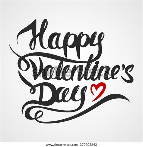 Happy Valentines Day Lettering Card Vector Stock Vector Royalty Free