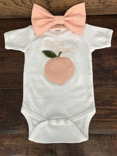 Baby Girl Outfit Baby Clothes Peach Outfit Baby Girl Etsy Baby Girl