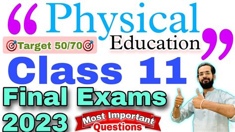 Physical Education Class 11 Most Important Questions Physical