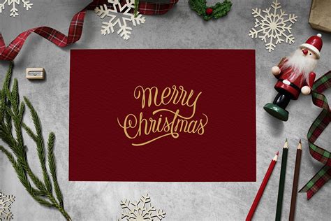 Christmas Holiday Greeting Design Mockup Premium Psd Mockup Rawpixel