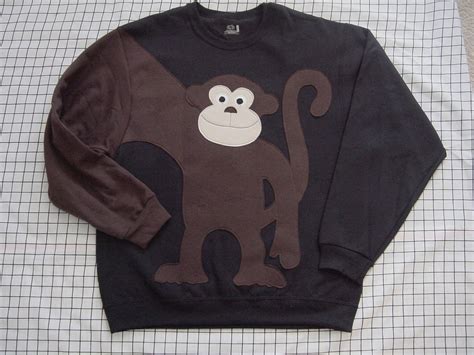 monkey sweatshirtmonkey shirt monkey jumper adult size  choose