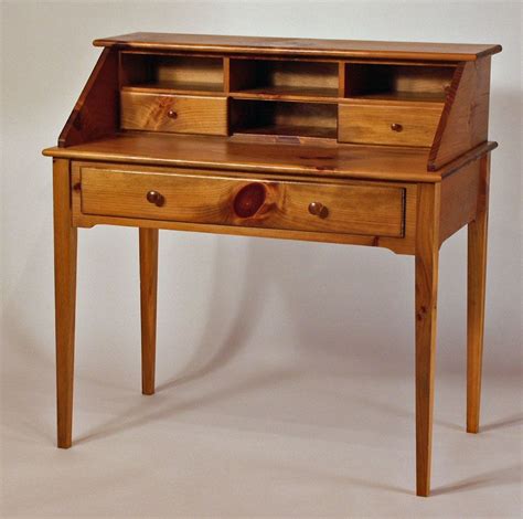 Shaker White Pine Writing Desk Writing Desk Diy Solid Wood Writing