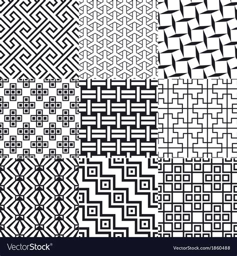 Monochrome Seamless Geometric Pattern Royalty Free Vector