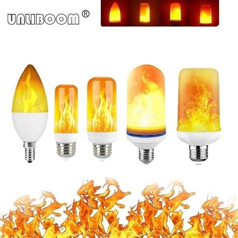 2020 New LED Dynamic Flame Effect Fire Light Bulb E27 E26 E14 E12 LED