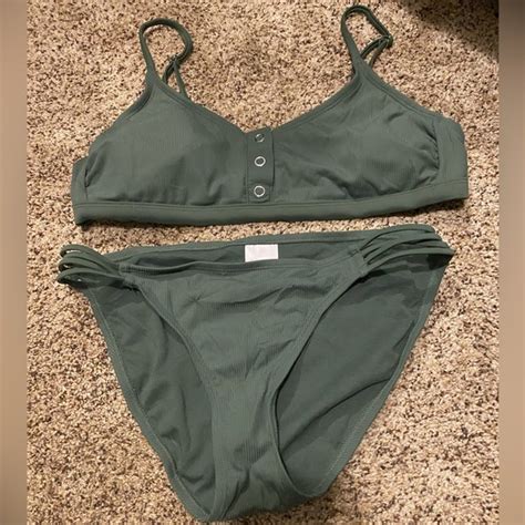 Xhilaration Swim Xhiliration Swim Bikini With Buttons Poshmark