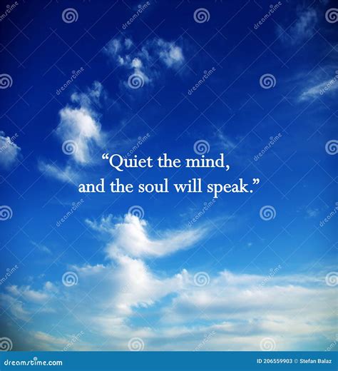 Quiet the Mind and the Soul Will Speak.Meditation Quote with Beautiful ...