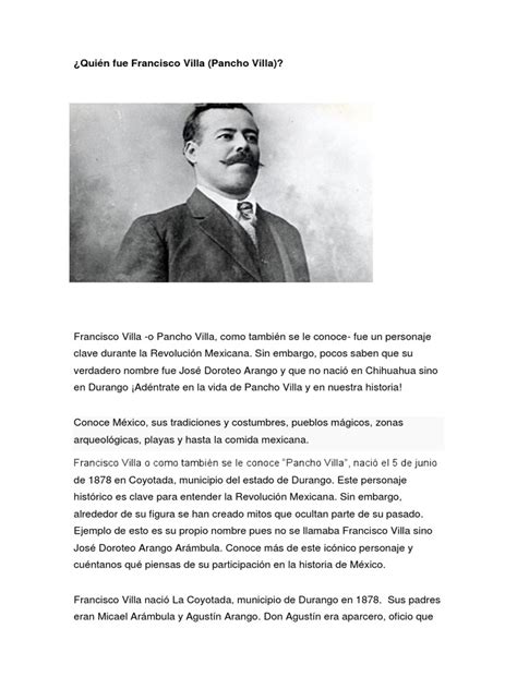 Biografía de Francisco Villa | PDF