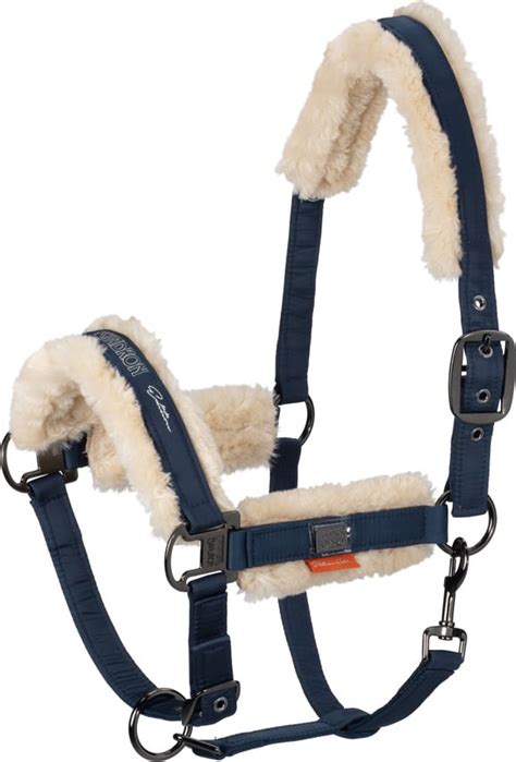 ESKADRON Halfter Platinum Glossy Faux Fur Navy EquusVitalis Onlineshop