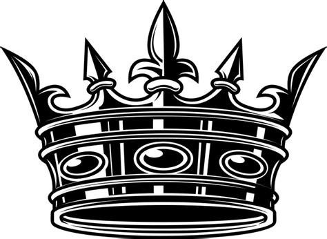 Gangster King Royal Crown With Crossed Knife Vector Image