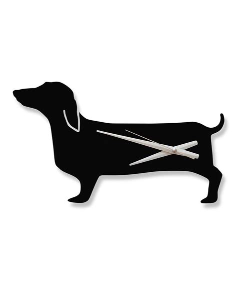 Black Silhouette Dachshund Wall Clock By Naked Decor Zulily Zulilyfinds