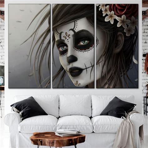 Day of the Dead Woman Wall Art - Etsy