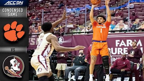 Clemson Vs Florida State Condensed Game 2020 21 Acc Mens Basketball Youtube