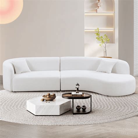 Kevinplus Luxury Modern Style Living Room Upholstery Curved Sofa With