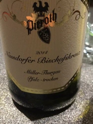 Pieroth Nussdorfer Bischofskreuz Müller Thurgau Trocken Vivino US