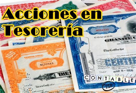 Contable Tip Qu Son Las Acciones En Tesorer A