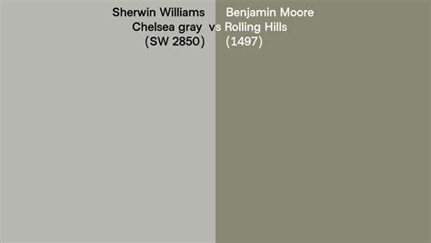 Sherwin Williams Chelsea Gray Sw Vs Benjamin Moore Rolling Hills